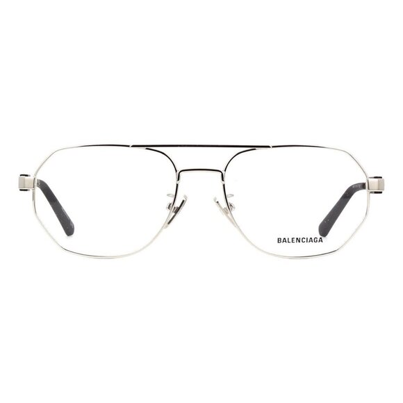 New Authentic  BALENCIAGA Silver Square BB0117O 002 Glasses Women - Picture 2 of 4